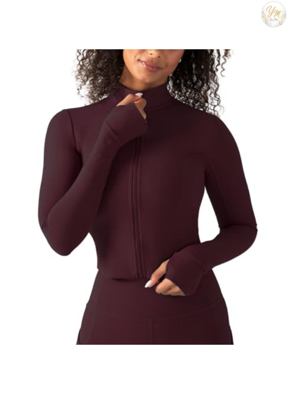 YITTY Active Women's Ultraluxe Full Zip Cropped Jacket Athleisure 4-Way-Stretch